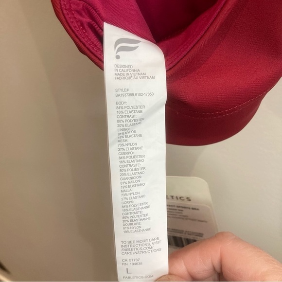 FABLETICS Sz L Paige Low Impact Metallic Elastic Straps Comfort Band Sports Bra - Picture 7 of 8